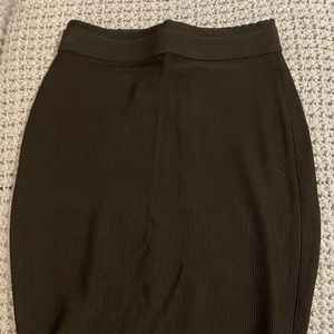 Black stretchy pencil skirt